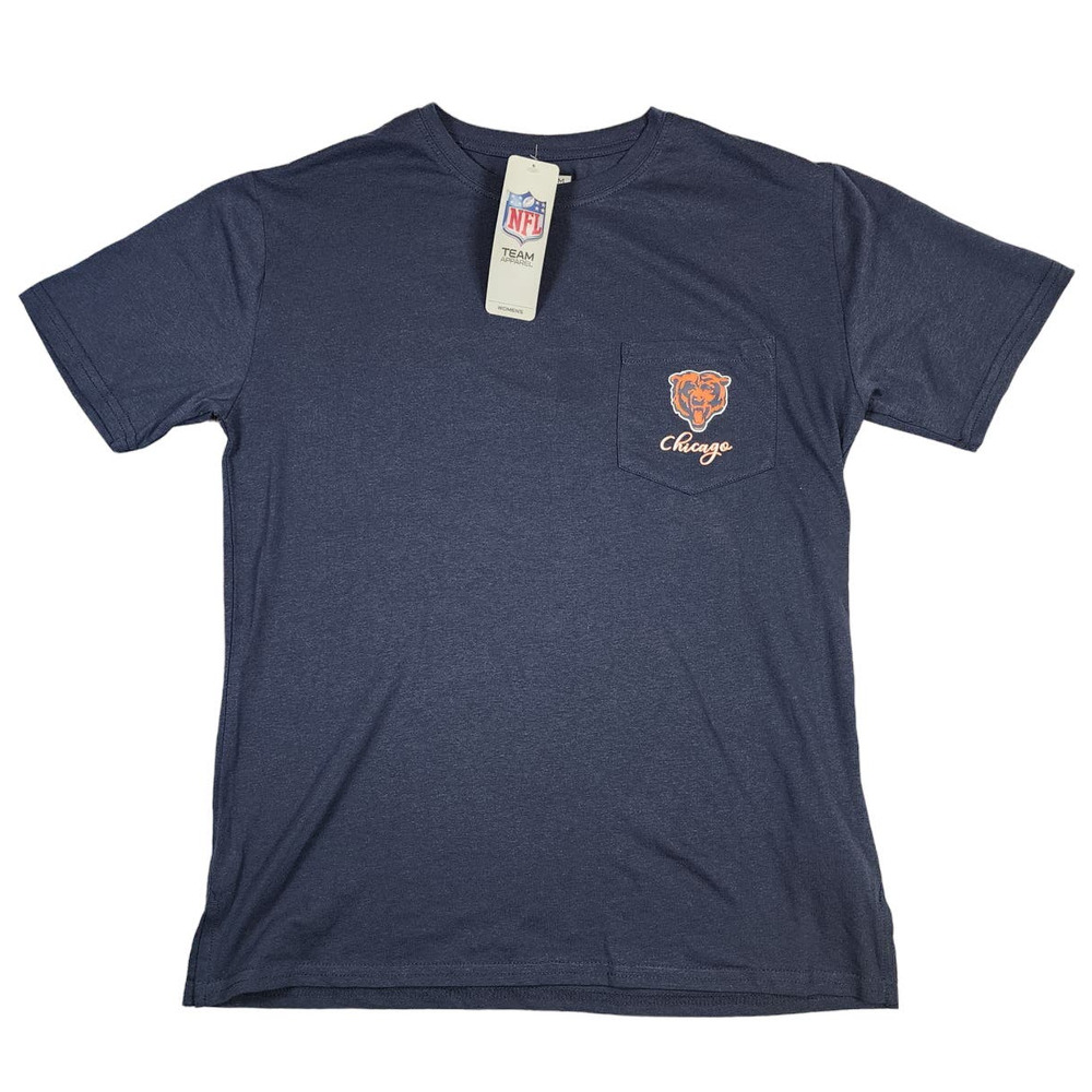 NFL Team‎ Apparel Women's Blue Chicago Bears Crewneck Short Sleeve T-shirt Sz S